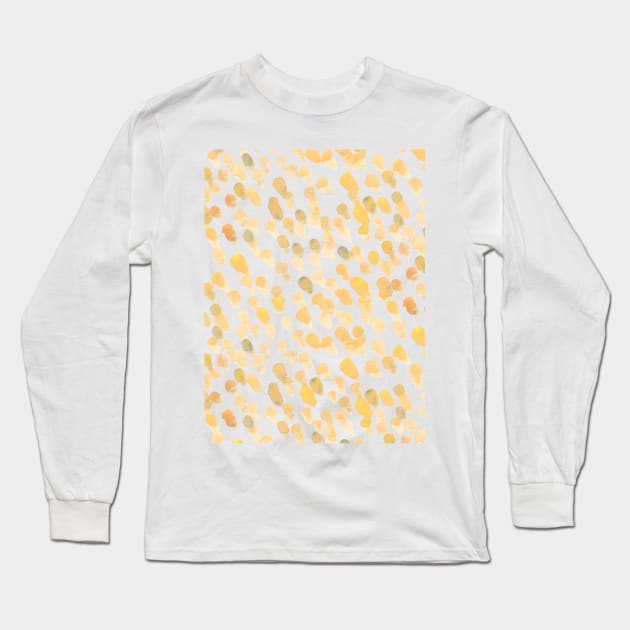 Imperfect brush strokes - pastel orange Long Sleeve T-Shirt by wackapacka